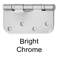 Bright Chrome | Rounded Corner Hinge